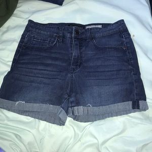 High waisted jean shorts